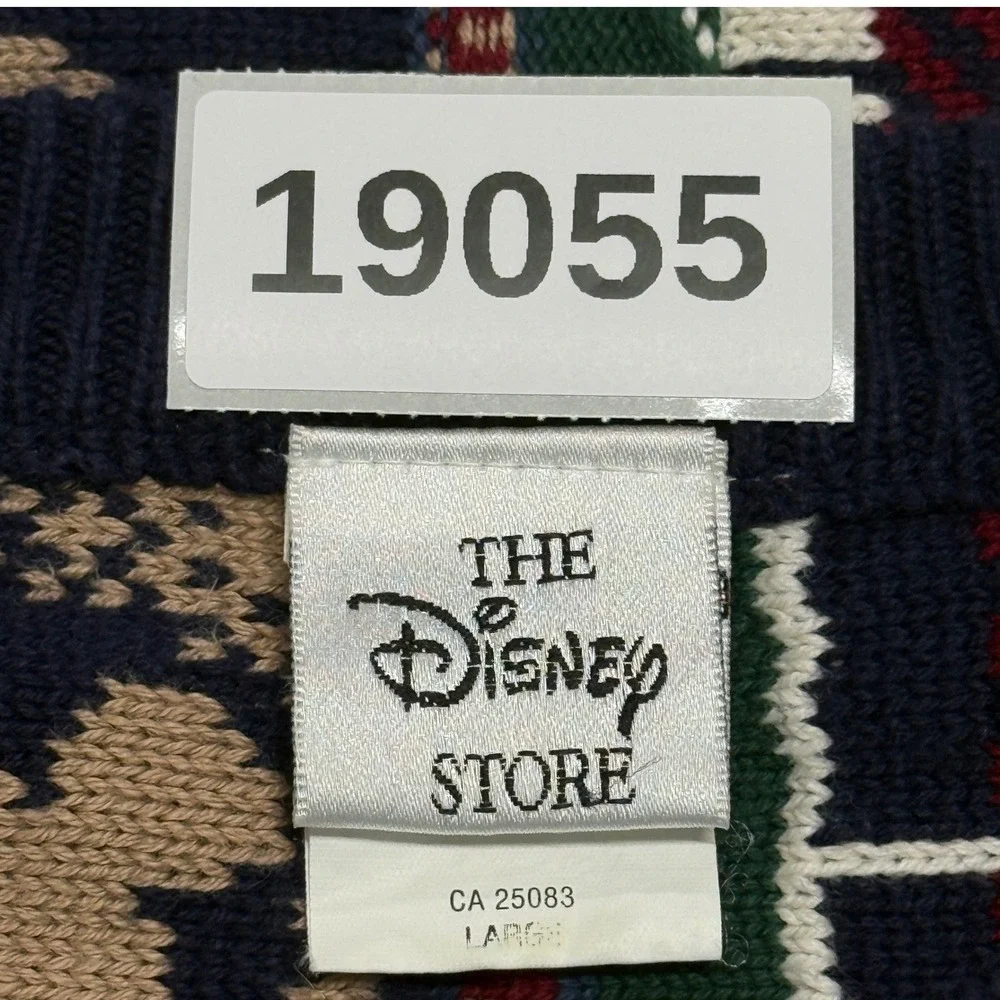 Vintage Mickey Mouse Sweater Mens‎ Large Coogi Style 3D Knit Disney Store